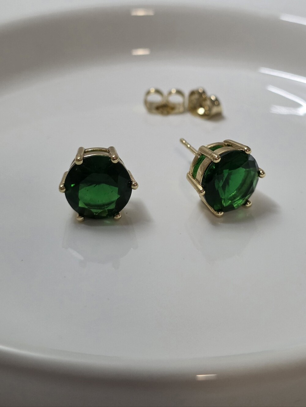 Green Crystal Big Earring